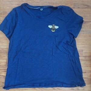 Joules Navy Top with Embroidered Bee ( Bag C)